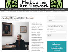 Tablet Screenshot of melbourneartnetwork.com.au